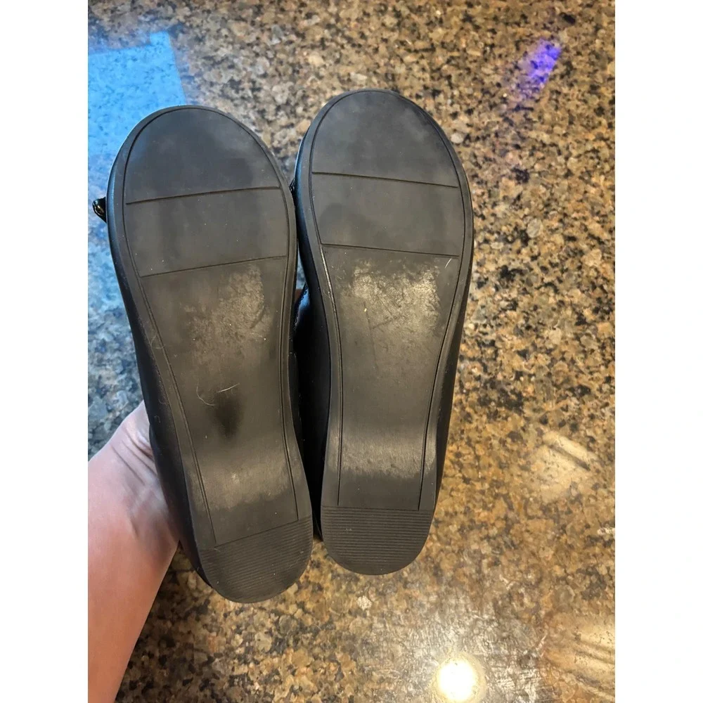 Nordstrom Rack NREMMA-PU Kids Black Bow Ballet Flats Size 3M Dress Shoes